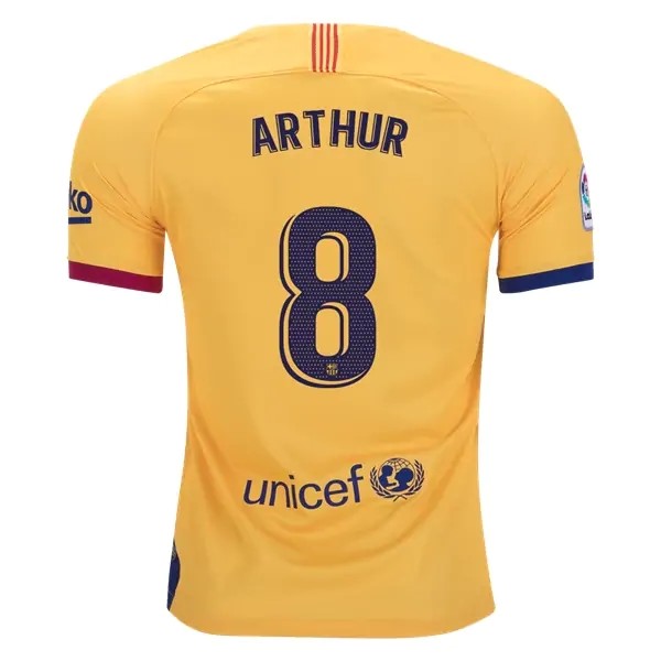 Camiseta Barcelona NO.8 Arthur Primera 2019-2020 Azul Rojo